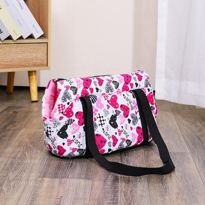 Portable and Washable Cat Bag Multicolor Shoulder Bag with Zipper for Small to Medium Cats Detachable for Bathroom Outings