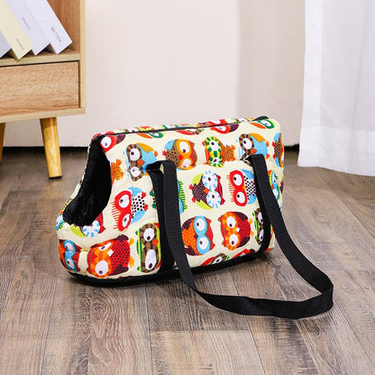 Portable and Washable Cat Bag Multicolor Shoulder Bag with Zipper for Small to Medium Cats Detachable for Bathroom Outings