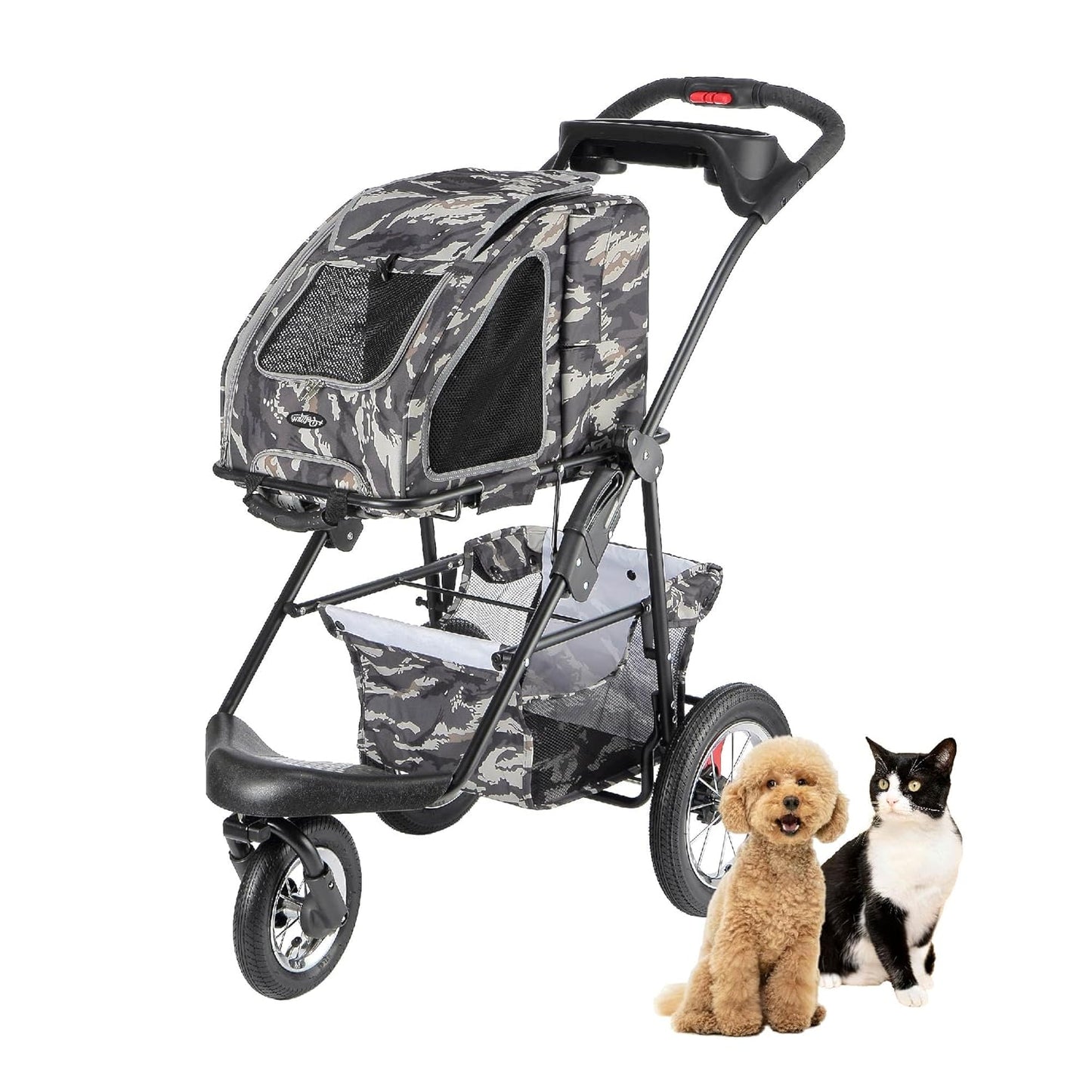 5-In-1 Complete Travel System with PET Carrier and PET Stroller - Pink Camo (Army Camo)