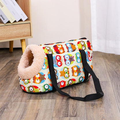 Portable and Washable Cat Bag Multicolor Shoulder Bag with Zipper for Small to Medium Cats Detachable for Bathroom Outings