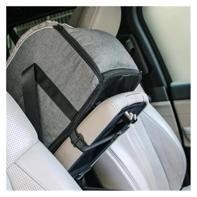 Portable Pet Car Seat for Small Dogs and Cats - Travel Safety Carrier with Central Control, Transport Bed, and Protection