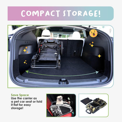 5-In-1 Complete Travel System with PET Carrier and PET Stroller - Pink Camo (Army Camo)