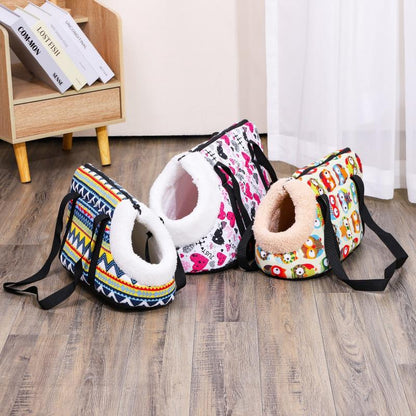 Portable and Washable Cat Bag Multicolor Shoulder Bag with Zipper for Small to Medium Cats Detachable for Bathroom Outings