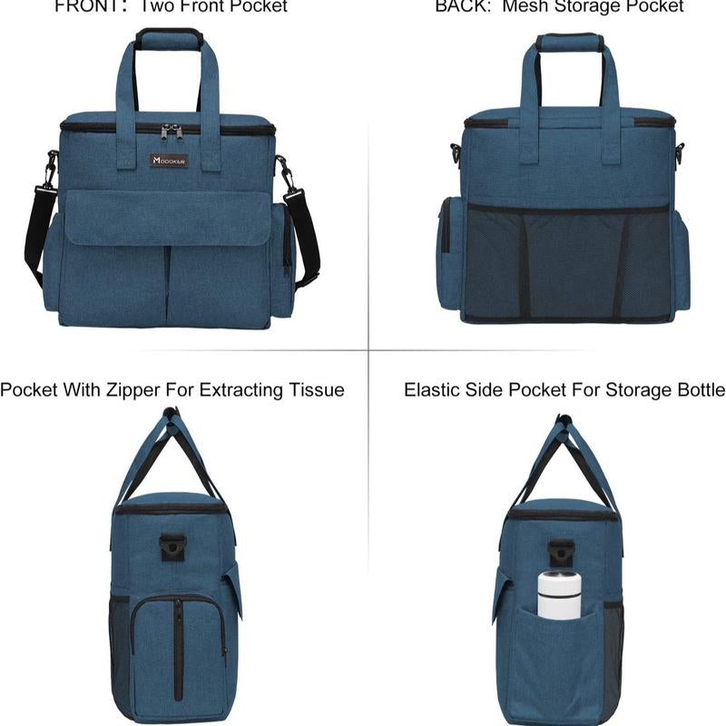 Modoker Ultimate Dog and Cat Travel Bag - Airline-Approved Pet Travel Set with Dog Tote Bag, Water-Resistant Placemat, and 2 Pet Silicone Bowls