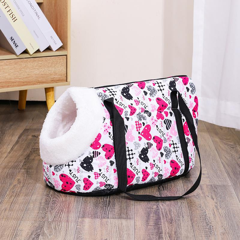 Portable and Washable Cat Bag Multicolor Shoulder Bag with Zipper for Small to Medium Cats Detachable for Bathroom Outings