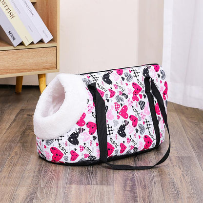 Portable and Washable Cat Bag Multicolor Shoulder Bag with Zipper for Small to Medium Cats Detachable for Bathroom Outings