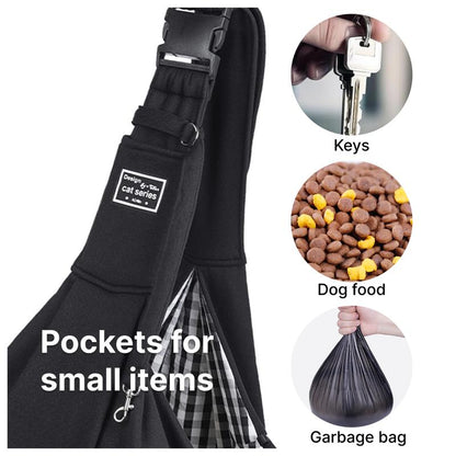 Dog & Cat Sling for Small and Medium Pets up to 16.5Lbs with Adjustable Padded Shoulder Breathable Portable Carrier for outside Travel Shopping Animal