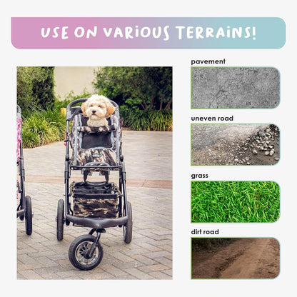 5-In-1 Complete Travel System with PET Carrier and PET Stroller - Pink Camo (Army Camo)